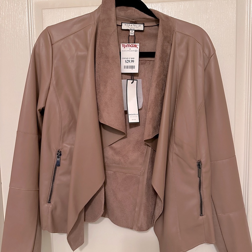 Faux leather jacket (tan color)